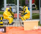 Chemische Reaktion im Tauchbecken - Großer Gefahrguteinsatz in Asperg