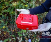 Aufgebrochener Tresor in Marbach im Neckar am Kraftwerk gefunden und durch Feuerwehr geborgen