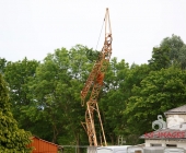 Tödlicher Arbeitsunfall - 2 Menschen in Baukran eingeklemmt