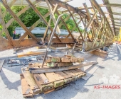Brücke mit 55 Tonnen raus und 90 Tonnen rein. Platz 3 der größten Kräne der Welt in BURGSTETTEN