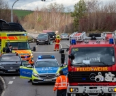LKW Brand auf der Landstraße 1115 bei Großbottwar mit einer Verletzten Person