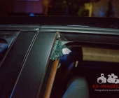 Bandenkrieg? - Gruppe Russen von anderer Personengruppe angegriffen - Einer niedergestochen mehrere Verletzte ein zertrümmerter PKW aus der Straße