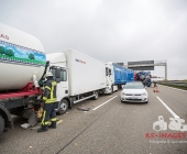 LKW kracht ungebremst in Stauende - mehrere zum Teil Schwerverletzte