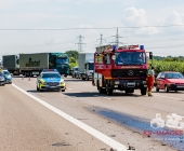 LKW-Fahrer kracht in Stauende - Fahrer verletzt Floriansjünger eilen zur Unfallstelle