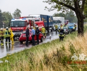 Tödlicher Unfall auf der B10 - Pkw und Lkw fingen Feuer - PKW Fahrer eingeklemmt verstarb