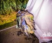 Sportwagen Fahrer überholt und Crasht in Familienfahrzeug - Beide Fahrer sterben - Mutter und Kind Schwerverletzt in Klinik - Motorblock rausgerissen