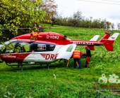 Kutschenunfall: Fahrlehrer und Schülerin einer Kutschenfahrschule verunfallen schwer auf freiem Feld – Rettungshubschrauber-Notarzteinsatz