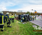 Lkw mit Biomüll umgekippt mehrere Feuerwehren im Einsatz