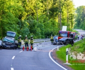 7 Verletzte nach Frontalkollision wegen tiefstehender Sonne
