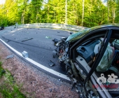 7 Verletzte nach Frontalkollision wegen tiefstehender Sonne