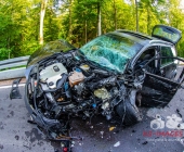 7 Verletzte nach Frontalkollision wegen tiefstehender Sonne