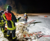 Übung Wasserrettung Person in Eis eingebrochen