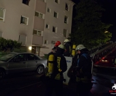 Wohnung ausgebrannt in Mehrfamilienhaus